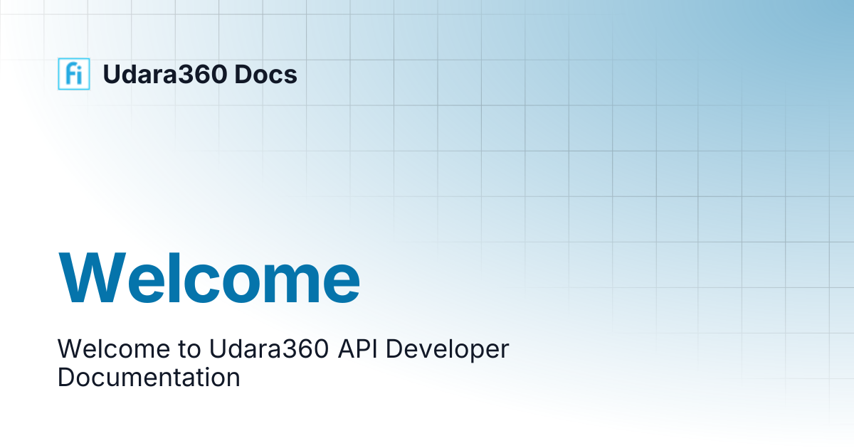 Welcome | Udara360 Docs | Udara360 Docs